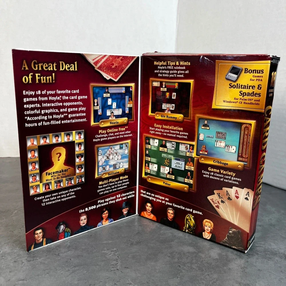 Hoyle Card Games PC CD ROM 2003 Sierra 18 Favorite Games‎ EUC VTG Complete
